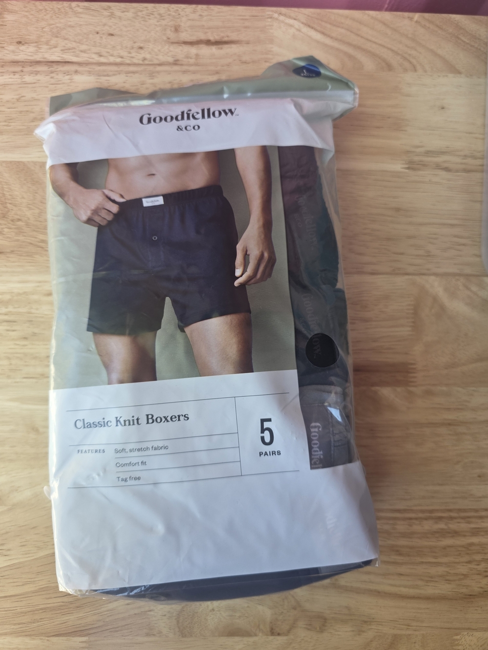 Goodfellow & Co Men’s Classic Knit Boxer Shorts - Black